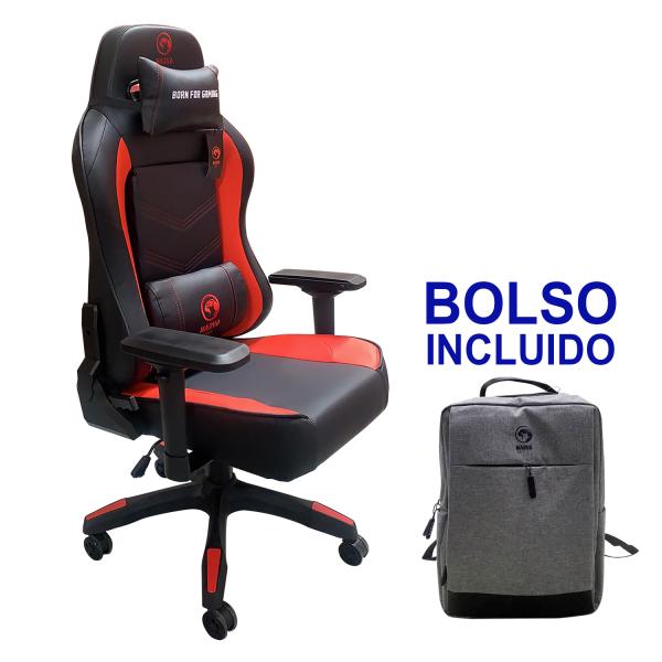 [6932391912959] Silla Linea PRO Gaming CH-130 + Bolso Marvo - Negra/rojo