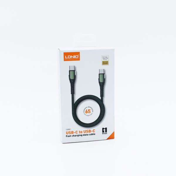 [6933138690826] Cable USB Tipo C-c LC101 Ldnio - Verde Gris