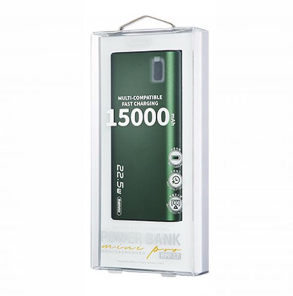 [6972174152110] Bateria de Emergencia RPP-17 15.000mha Serie Mini PRO Remax - Verde