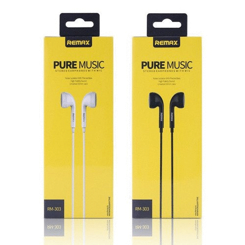 [6954851202066] AUDIFONOS MANOS LIBRES RM-303 REMAX - NEGRO