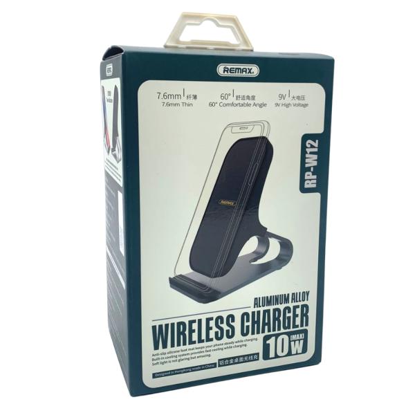 [6954851231875] Holder Cargador Inalambrico RP-W12 Remax - Negro