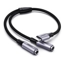 Cable USB Tipo C Macho a 2 3.5mm Hembra AV144 30732 Ugreen - 25CM Gris
