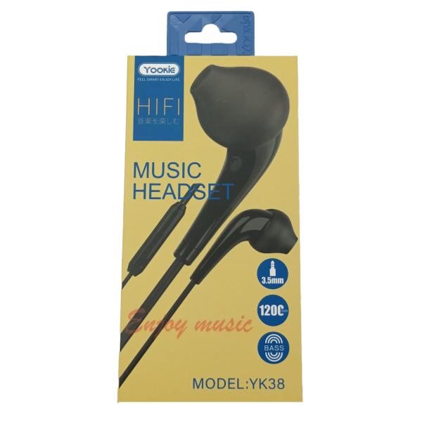 [MTR022] Audifonos Yookie YK38 Manos Libres Blanco Conector 3.5mm