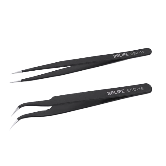 [6941590207834] Pinza Relife RL-ESD-15 Curva Antiestática