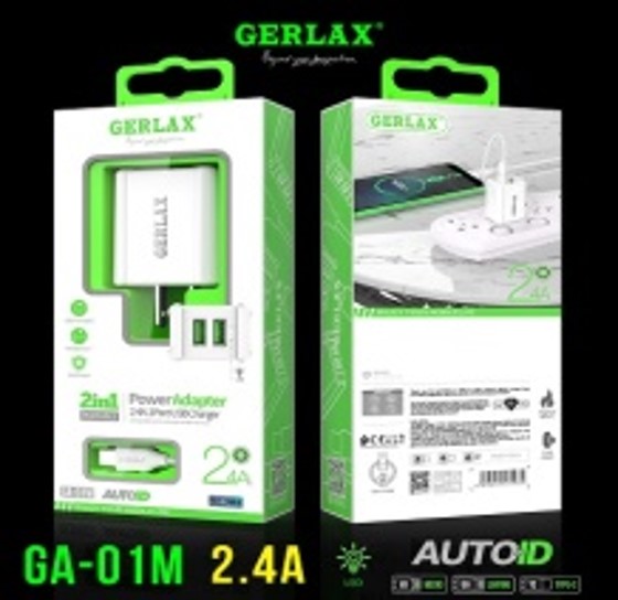Cargador Gerlax GA-01M Lightning Blanco