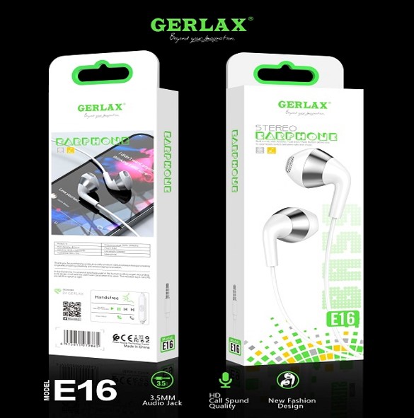 [6975011279865] Gerlax Audifono Manos Libres E16 Conector 3.5mm Micrófono