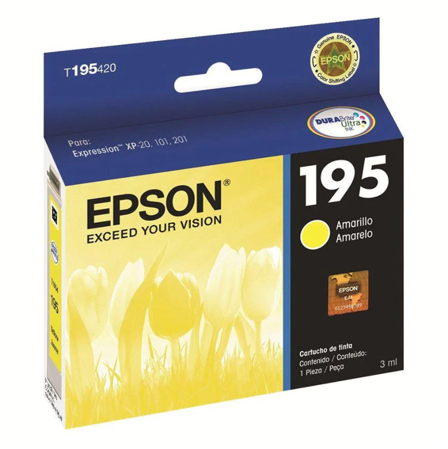 [EP00632] Epson Cartucho Amarillo T195420-AL para XP-101/201/211