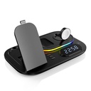 Cargador Inalambrico A06 Blanco - Doble Bobina 15W RGB