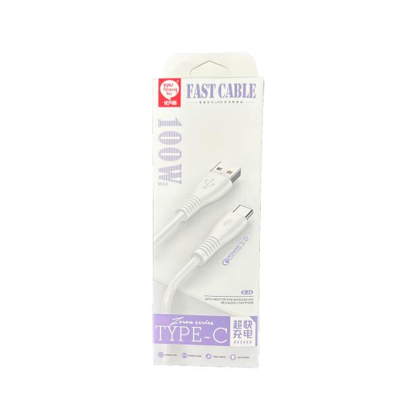 Youshengku K-34 Cable USB Micro B - Blanco 100W Carga Rápida
