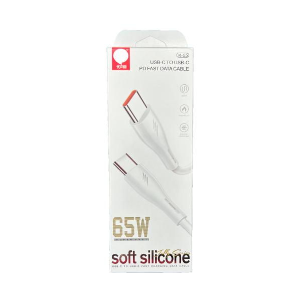 [6972724620977] Youshengku K-55 Cable USB Tipo C a Tipo C - Blanco 100W