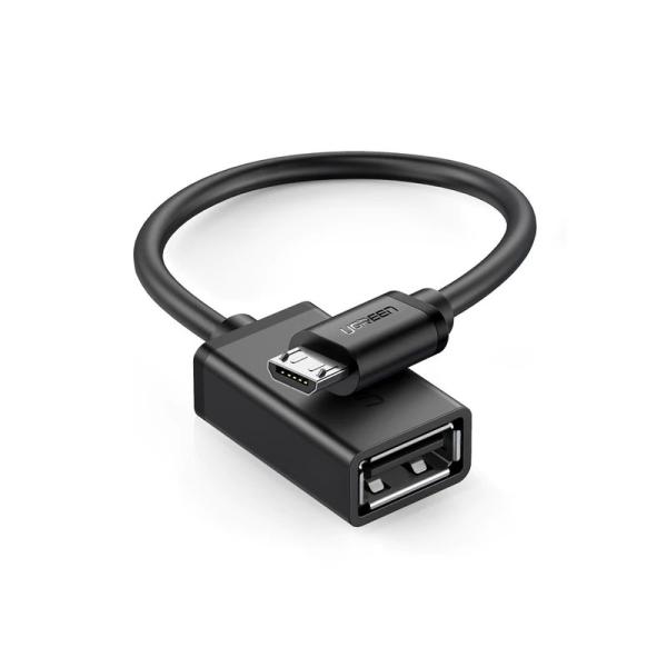 [6957303813964] Adaptador OTG UGREEN Micro USB a USB 2.0 Hembra 10cm - 10396
