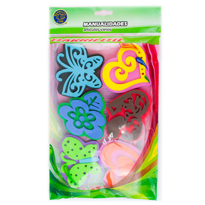 Barrilito Set de Sellos Foamy Varias Formas FS038