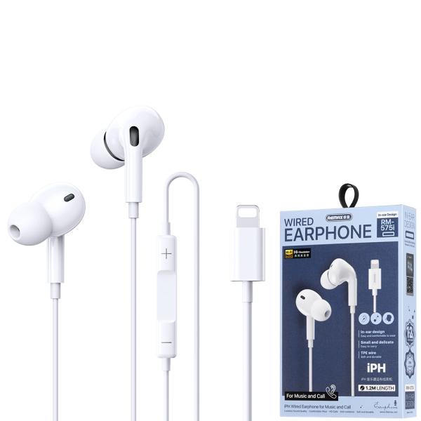 [6954851234715] Audifonos Remax RM-575 Blanco Manos Libres 3.5mm