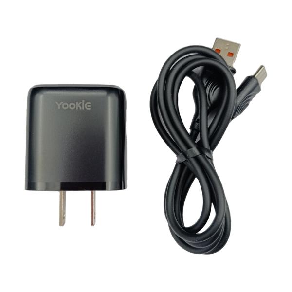 Cargador Yookie EI2 Blanco Micro B Carga Rápida QC 3.0