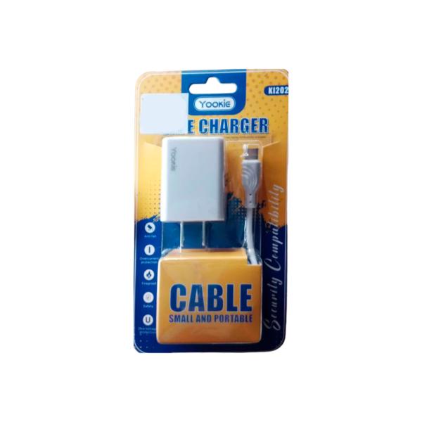 [CTC0022] Cargador Cubo Casa Yookie KI202 Blanco Micro B