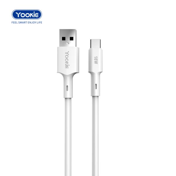 [6971916562156] Yookie Cable Usb Tipo C Cb22 Blanco - Carga Estable