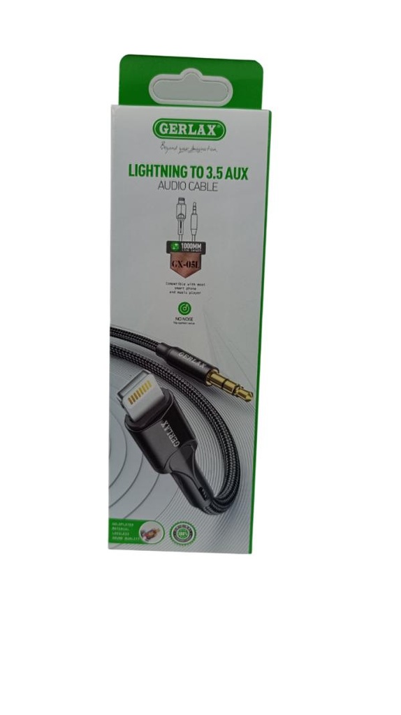 [6975011276598] Gerlax Cable Usb Lightning Gx-05l 1M Gris