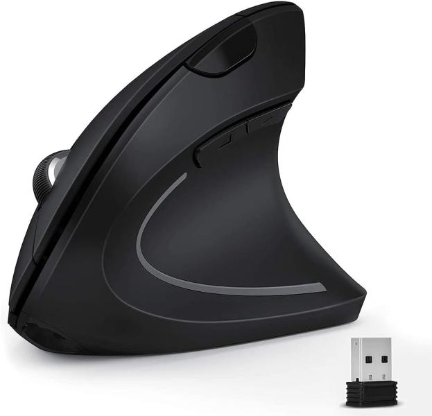 [AMS0037] Mouse Inalambrico Ergonomico M886 Negro Bluetooth Carga Tipo C
