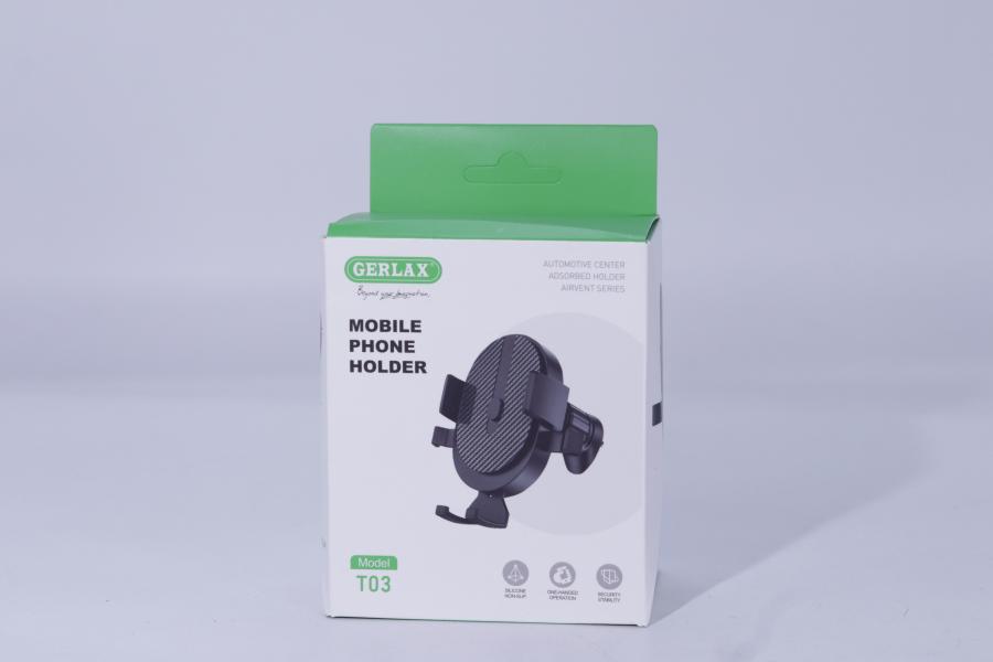 [6975011277021] Gerlax Holder Ventosa T03 Negro - Celular Seguro