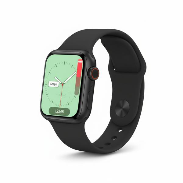 [RRI0090] Reloj Inteligente S10 Mini Negro Banda Silicon Asistente Voz