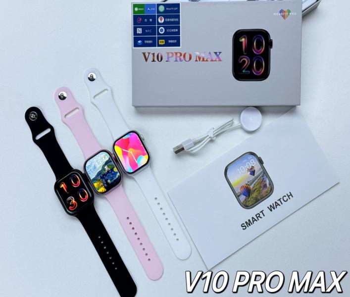 [RRI0102] Reloj Inteligente V10 Pro Max Rosado - Pantalla 2.02" TFT