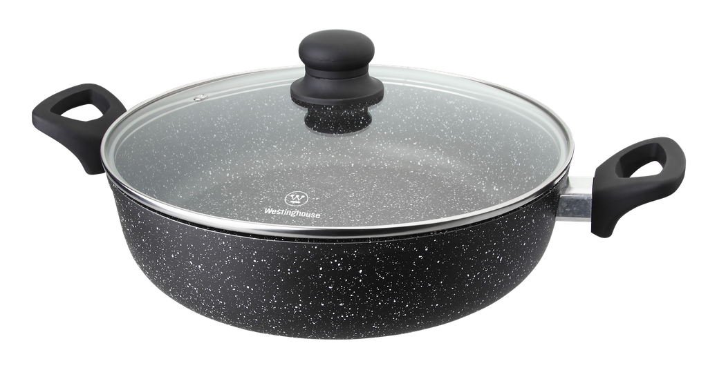[WH00093] Westinghouse Cacerola Baja Con Tapa Marmol Negro 32cm WCCC0009L32MBB