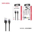 Cable Ven-Dens Micro USB VD-DCM01 1M Negro Duradero