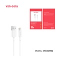 Cable USB Lightning Vd-Dcr02 Ven-Dens 1 M Negro