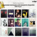Cuaderno Resorte Mediano Varios Estilos - 100 Hojas