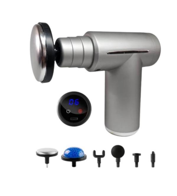 [O0012] Mini Masajeador Compresion Caliente 8.4v 1800mah Plateado