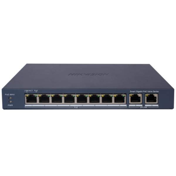 [RC5049] Switch Hikvision 10 Puertos Gigabit PoE Smart Managed - Negro