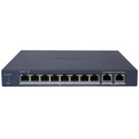 Switch Hikvision 10 Puertos Gigabit PoE Smart Managed - Negro