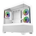 Case Mini Tower Cooler Master Elite 490 White RGB Vidrio Templado