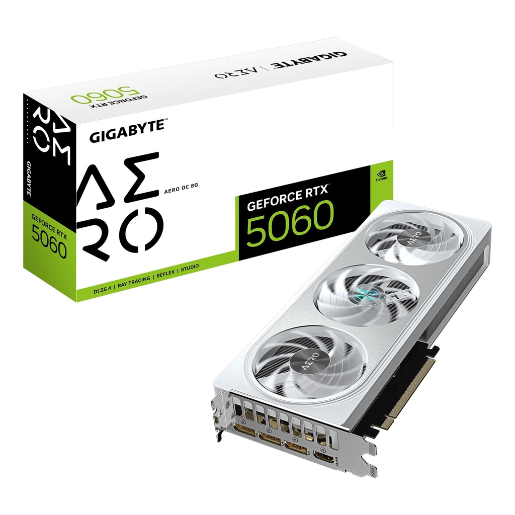 [CP7157] Tarjeta Video Gigabyte RTX 5060 Aero OC 8GB GDDR7 Blanca
