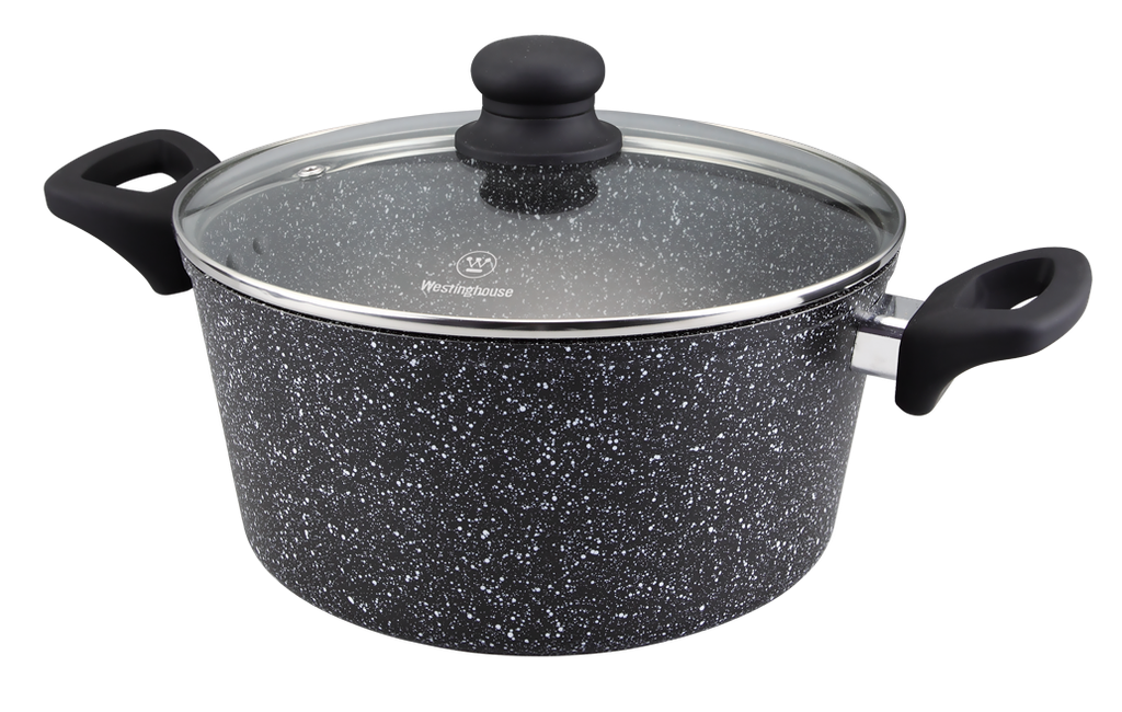 [WH00091] Westinghouse Cacerola Con Tapa Marmol Negro 28cm WCCC0009028MBB
