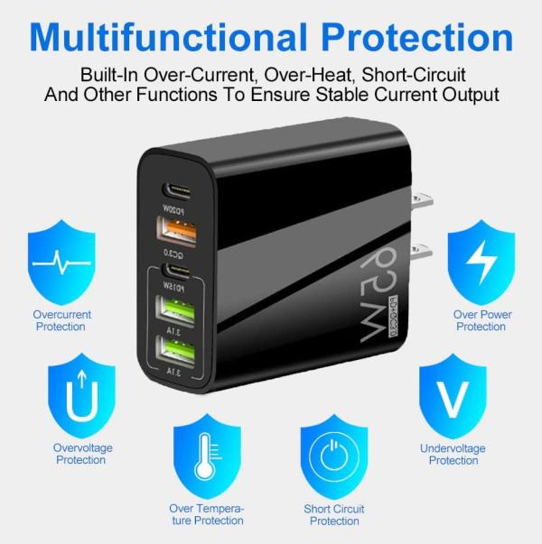 [CCB0024] Cargador Cubo Casa Blanco 65W Carga Rapida