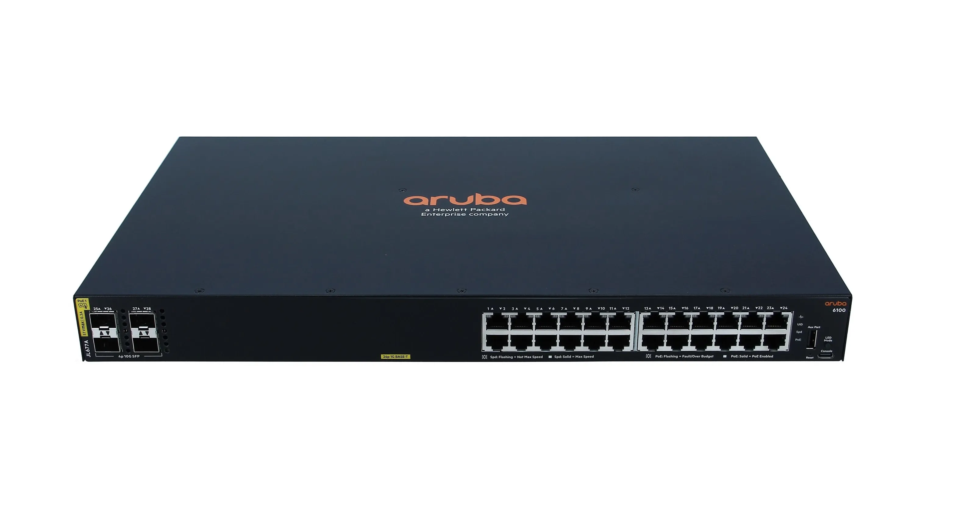 Aruba 6100 24G PoE Switch 370W JL677A