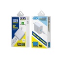 Cargador Pzx P13 Blanco 100W Lightning Completo