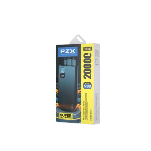 Bateria Emergencia Pzx 20000mah Negro Modelo V83