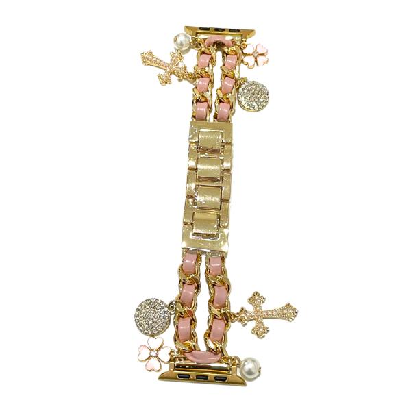 [KT-13758] Universal Banda Diseño Cruz Rosa/Dorado 38/41 Mm