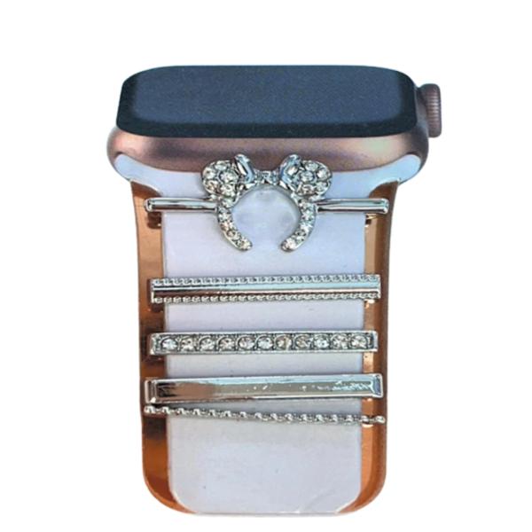 [KT-13466] Universal Set Accesorios para Banda de Reloj Minnie Plateado