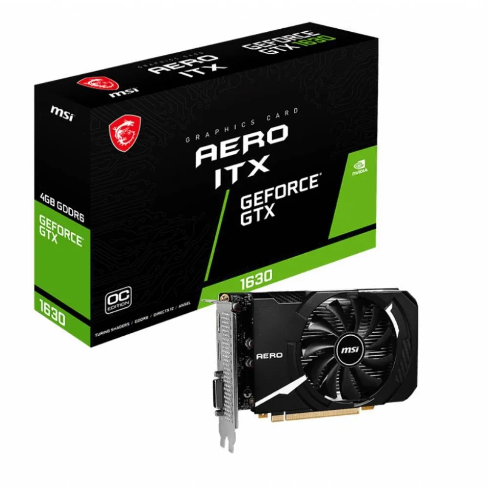 MSI Tarjeta Gráfica GeForce GTX 1630 Aero ITX 4GB OC