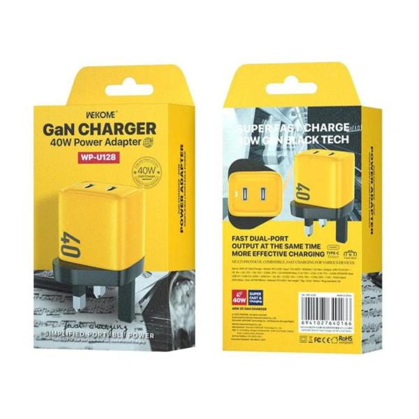 Cubo Cargador Wekome Wp-u128 Carga Rapida 1 Puerto Usb