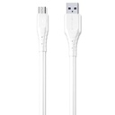 Cable Wekome Wdc-152m Micro 3m Blanco Carga Celular