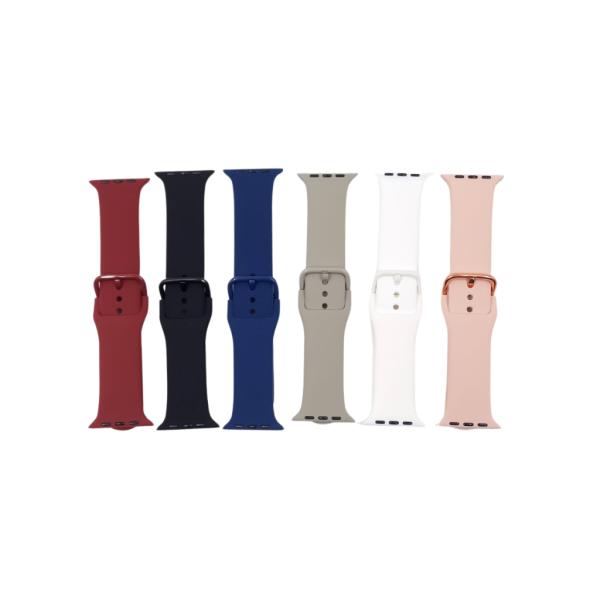 [KT-10073] Banda Silicon con Cierre Tradicional Metalico 38/40/41 Negro