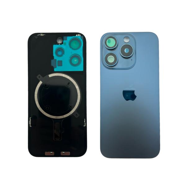 [PC-18917] Apple Tapa Trasera iPhone 15 Pro Azul Con Marco