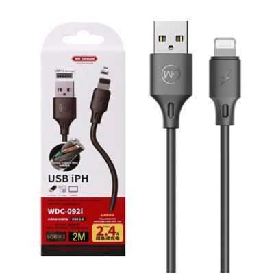 [KT-5524] Cable Wekome Wdc-092i Lightning 2M Negro Carga Rápida