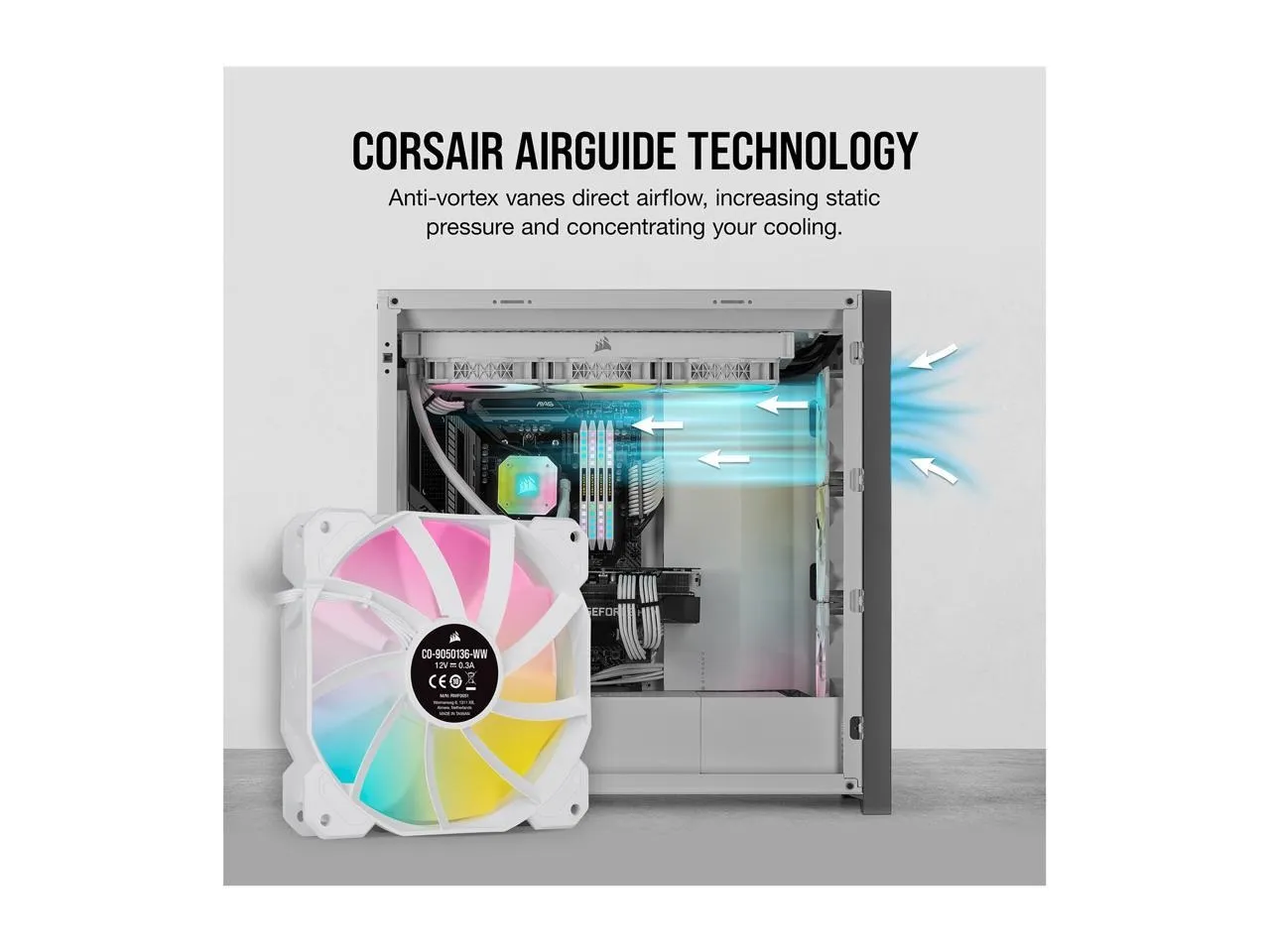 Corsair Ventilador iCUE SP120 RGB Elite White