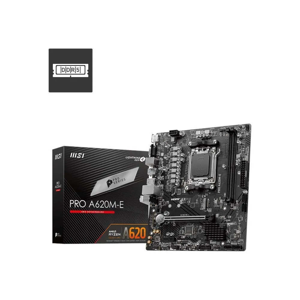 [SB-911-7E28-009] MSI Motherboard PRO A620M-E AM5 DDR5