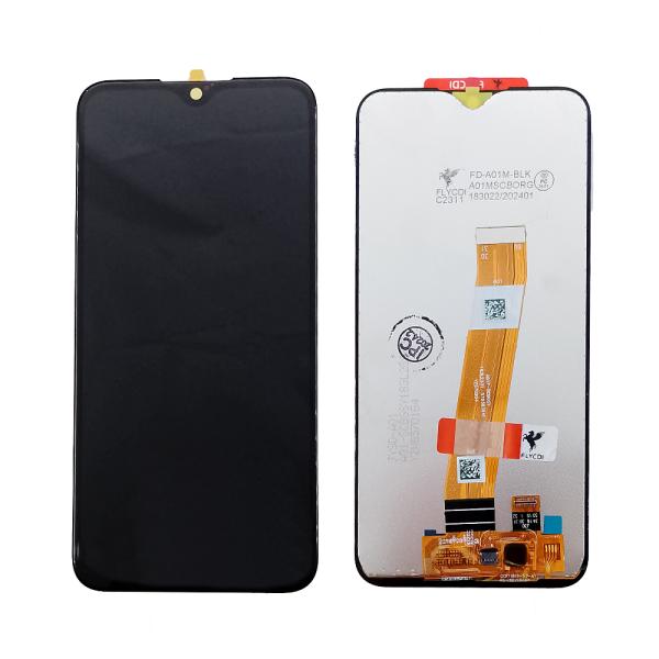 Pantalla Samsung Galaxy A01 Completa Conector Grande Flycdi Negra